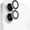 thumbnail image 1 of Dteck Camera Lens Protector for iPhone 16 Plus, Individual Metal Ring 9H Hardness HD Tempered Glass Camera Screen Protector Cover for iPhone 16 Plus,Silver, 1 of 5