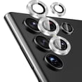 thumbnail image 1 of Dteck Camera Lens Protector for Samsung Galaxy S24 Ultra, Individual Lens Protectors, Scratch-Resistant Ultra-thin Tempered Glass with Aluminum Edging,Glitter Silver, 1 of 5