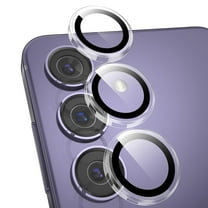 Dteck Camera Lens Protector for Samsung Galaxy S25 Plus, Individual Metal Ring 9H Hardness HD Tempered Glass Camera Screen Protector Cover for Galaxy S25 Plus,Clear