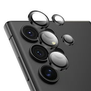 Dteck Camera Lens Protector for Samsung Galaxy S25 Ultra, Individual Metal Ring 9H Hardness HD Tempered Glass Camera Screen Protector Cover for Galaxy S25 Ultra,Black
