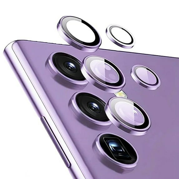Dteck Camera Lens Protector for Samsung Galaxy S25 Ultra, Individual Metal Ring 9H Hardness HD Tempered Glass Camera Screen Protector Cover for Galaxy S25 Ultra,Purple