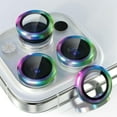 thumbnail image 1 of Dteck Camera Lens Protector for iPhone 16 Pro, Individual Metal Ring 9H Hardness HD Tempered Glass Camera Screen Protector Cover for iPhone 16 Pro,Multicolour, 1 of 5