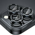 thumbnail image 1 of Dteck Camera Lens Protectors for iPhone 13 Pro, Metal Full Cover + Tempered Glass Circle Screen Camera Protection For Apple iPhone 13 Pro, Black, 1 of 6