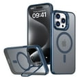 thumbnail image 1 of Dteck Camera Metal Ring Stand Case for iPhone 11 Pro,Shockproof TPU Magnetic Mag-Safe Case Matte PC Slim Back Cover,Blue, 1 of 6
