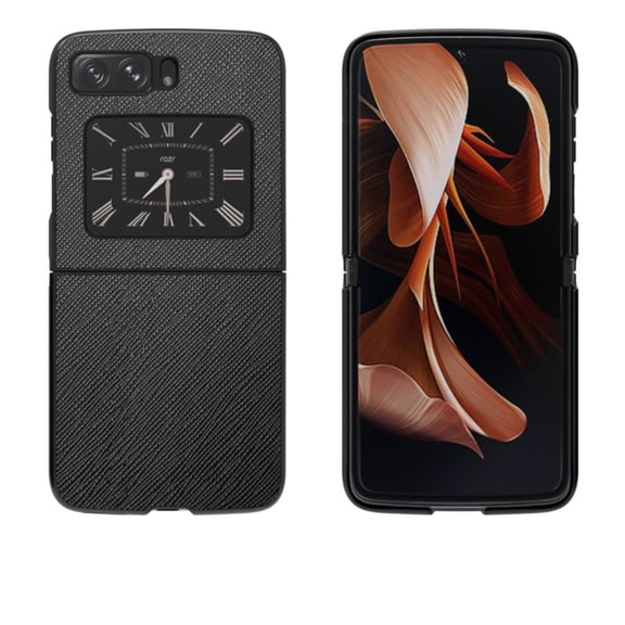 Dteck Carbon Fiber Grain Case Compatible with Motorola Moto Razr 2022 6.7 inch with Shockproof Full Protection,A