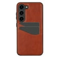 thumbnail image 1 of Dteck Card Slots Wallet Case for Samsung Galaxy S22 Plus,Shockproof PU Leather Case Slim TPU Back Cover,Brown, 1 of 7