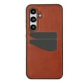 thumbnail image 1 of Dteck Card Slots Wallet Case for Samsung Galaxy S24,Shockproof PU Leather Case Slim TPU Back Cover,Brown, 1 of 7