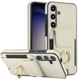 thumbnail image 1 of Dteck Card Slots Wallet Case for Samsung Galaxy S24,Shockproof Premium PU Leather Kickstand Protective Cover with Ring Holder Back Case,Apricot, 1 of 8