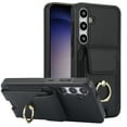 thumbnail image 1 of Dteck Card Slots Wallet Case for Samsung Galaxy S24,Shockproof Premium PU Leather Kickstand Protective Cover with Ring Holder Back Case,Black, 1 of 8