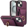 thumbnail image 1 of Dteck Card Slots Wallet Case for iPhone 14,Shockproof Premium PU Leather Kickstand Protective Cover with Ring Holder Back Case,Purple, 1 of 8