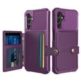 thumbnail image 1 of Dteck Card Wallet Back Case for Samsung Galaxy A55, Magnetic Leather Flip Credit Card Holder Case Shockproof Rubber Kickstand Cover for Galaxy A55,Purple, 1 of 6