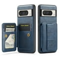 thumbnail image 1 of Dteck Card Wallet RFID Blocking Case for Google Pixel 9 Pro XL,Magnetic Leather Case Card Slots with Finger Clip Kickstand Shockproof Back Cover,Blue, 1 of 8