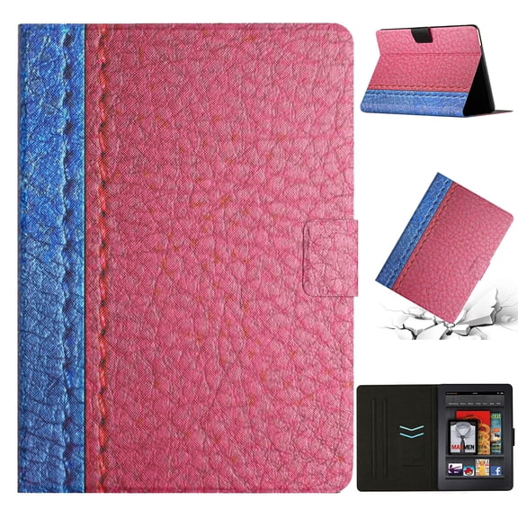 Dteck Case for 6.8" Kindle Paperwhite (11th Gen-2021) and Kindle Paperwhite Signature Edition, Slim Auto Wake up Sleep Stand Scratch Free Wallet Case with Card Slots, Rose