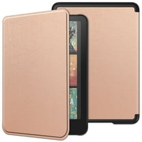 Dteck Case for 7" All-New Kindle Paperwhite (12th Generation, 2024) and Kindle Colorsoft Signature Edition - Slim Lightweight Shell PU Leather Protective Cover with Auto Sleep/Wake, Rosegold