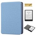 thumbnail image 1 of Dteck Case for 7" All-New Kindle Paperwhite (12th Generation, 2024) and Kindle Colorsoft Signature Edition, Slim Lightweight Shell PU Leather Protective Cover with PET Screen Protector Film,Blue, 1 of 5