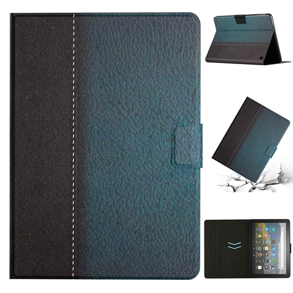 Dteck Case for 8.0" Kindle Fire HD 8 (10th Gen-2020) and Kindle Fire HD 8 Plus 2020, Slim Auto Wake up Sleep Stand Scratch Free Wallet Case with Card Slots, Green