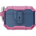 thumbnail image 1 of Dteck Case for Airpods Pro 2nd Generation 2022 with Lock Lid, Rugged Airpod Pro 2 Case with Keychain for Men Women Military Armor Protective Shockproof Shell for Apple AirPods Pro 2,Navy+Pink, 1 of 7