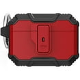 thumbnail image 1 of Dteck Case for Airpods Pro 2nd Generation 2022 with Lock Lid, Rugged Airpod Pro 2 Case with Keychain for Men Women Military Armor Protective Shockproof Shell for Apple AirPods Pro 2,Red+Black, 1 of 7