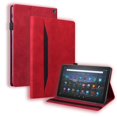 thumbnail image 1 of Dteck Case for All-New Amazon Fire HD 10 and Fire HD 10 Plus Tablet (Only Compatible with 11th Generation 2021 Release), Multiple Viewing Angles Stand Folio Cover with Pocket Auto Wake/Sleep,Red, 1 of 6