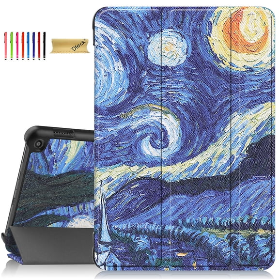 Dteck Case for All-New Amazon Kindle Fire HD 8 & 8 Plus Tablet (12th Generation/10th Generation, 2022/2020 Release) 8", Slim Folding Stand Cover with Auto Wake/Sleep,Starry