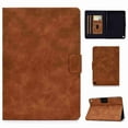 thumbnail image 1 of Dteck Case for All-New Fire HD 10 2021 and Fire HD 10 Plus(11th Generation,2021 Release), Slim Fit Shockproof PU Leather Wallet Card Stand Cover with Smart Auto Wake/Sleep,Brown, 1 of 4