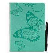 Dteck Case for All-New Fire HD 10 & HD 10 Plus 10.1 Tablet 11th Generation, 2021 Release - Multi-Angle Folio Stand Premium Embossed Leather Protective Smart Cover with Auto Wake Sleep, Green