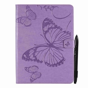 Dteck Case for All-New Fire HD 10 & HD 10 Plus 10.1" Tablet (11th Generation, 2022 Release) - Multi-Angle Folio Stand Premium Embossed Leather Protective Smart Cover with Auto Wake Sleep, Purple