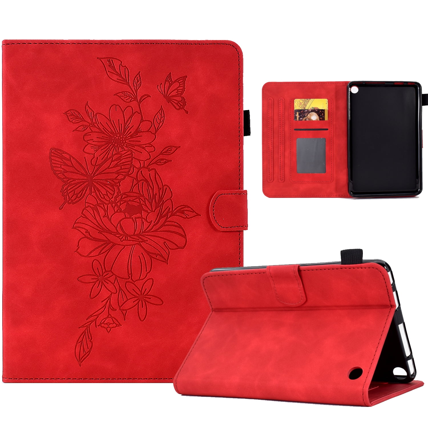 Custodia In PU Pelle Per Fire 7 (2022 Release) - Kepuch Cover Con Cinturino Integrato E Chiusura Magnetica, Blu