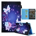 thumbnail image 1 of Dteck Case for Amazon Fire HD 10 10.1-inch 2019/2017 Model Magnetic Patterned PU Leather Card Holder Wallet Shell Kickstand Case Smart Cover with Auto Wake/Sleep,Butterfly and Flowers, 1 of 5