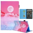 thumbnail image 1 of Dteck Case for Amazon Fire HD 10 10.1-inch 2019/2017 Model Magnetic Patterned PU Leather Card Holder Wallet Shell Kickstand Case Smart Cover with Auto Wake/Sleep,Moon, 1 of 5