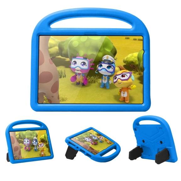 Dteck Case for Amazon Fire HD 10 2021/HD10 Plus 2021 10.1-inch 11th Generation,Kids Friendly EVA Foam Shockproof Handle Kickstand Case Lightweight Protective Shell Cover,Blue