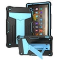 thumbnail image 1 of Dteck Case for Amazon Fire HD 10 2021/HD10 Plus 2021 10.1-inch 11th Generation,Shockproof 3-Layer-Protection Hybrid Rubber Hard PC Back Protective Kickstand Cover，Black+Blue, 1 of 4