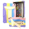 thumbnail image 1 of Dteck Case for Amazon Fire HD 10 2021/HD10 Plus 2021 10.1-inch 11th Generation,Shockproof 3-Layer-Protection Hybrid Rubber Hard PC Back Protective Kickstand Cover，Colorful+Beige, 1 of 4