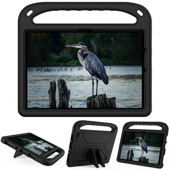 Dteck Case for Amazon Fire HD 10 2021/HD10 Plus 2021 10.1-inch Kids Tablet Case 11th Generation,Kids Friendly EVA Foam Shockproof Handle Kickstand Case Lightweight Protective Cover,Black