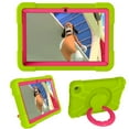 thumbnail image 1 of Dteck Case for Amazon Fire HD 8 / Fire HD 8 Plus (10th Generation, 2020 Released) - Heavy Duty Hybrid Shockproof Handle Case Protective Cover with 360 Rotating Kickstand, Green/Rose, 1 of 9