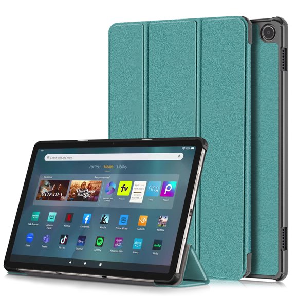 Dteck Case for Amazon Fire Max 11 Tablet (13th Generation, 2023 Release), Sleep/Wake Support Trifold Standing Case Cover Shockproof Hard Back Shell,Darkgreen