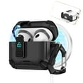 thumbnail image 1 of Dteck Case for Apple AirPods 2nd Generation/ AirPods 1st Gen Charing Case, Full Body Shockproof Hard Shell Protection Design,with Secure Lock Clip & Phone Stand,Black, 1 of 7