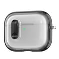 thumbnail image 1 of Dteck Case for Apple AirPods Pro 2nd Generation 2022,Shockproof Electroplated Hard PC Transparent Case Lock Cover with Keychain for AirPods Pro 2 (2022),Black, 1 of 5