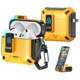 thumbnail image 1 of Dteck Case for Apple Airpods 2nd Gen / 1st Generation ,Shockproof Anti Fall Lock Automatic Open Case Compatible with MagSafe New Charging Port Dust and Stand Design Cover,Yellow, 1 of 8
