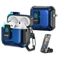 thumbnail image 1 of Dteck Case for Apple Airpods Pro 2nd Generation 2022,Shockproof Anti Fall Lock Automatic Open Case Compatible with MagSafe New Charging Port Dust and Stand Design Cover,Blue, 1 of 8
