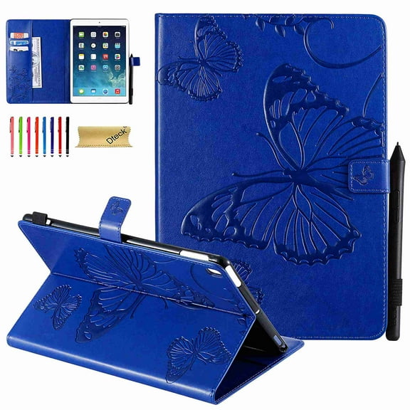 Dteck Case for Apple iPad 10.2 inch 7th Gen. 2019 Case, iPad Air 3 2019 10.5" 3rd Gen & iPad Pro 10.5 2017 Tablet Premium Leather Folio Stand Shockproof Case Auto Wake/Sleep Smart Cover, red