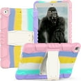 thumbnail image 1 of Dteck Case for Apple iPad 8th Generation 10.2" (2020),Shockproof Rubber Armor 3-Layer Protection iPad 7th Gen 10.2-inch 2019 Case Hybrid Hard Kicstand Cover without Screen Protector,Colorful Pink, 1 of 6