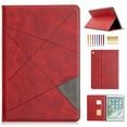 thumbnail image 1 of Dteck Case for Apple iPad 9th Generation 10.2 inch (2021 Released), Luxury Leather Rhombus Patterned Wallet Card Holder iPad 8th/7th Gen 10.2" Case Folio Protective Kickstand Cover,Red, 1 of 5