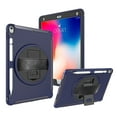 thumbnail image 1 of Dteck Case For Apple iPad Air 3rd Generation 10.5" (2019),iPad Pro 10.5" (2017) Shockproof Three-Layer Heavy Duty Protector Rubber Hard kickstand Hand Strap Cover 10.5-inch,Darkblue, 1 of 6
