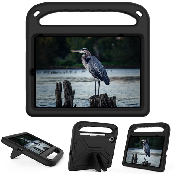 Dteck Case for Apple iPad mini 6th Generation (2021) 8.3-inch,Shockproof EVA Foam Kids Friendly Handle Lightweight Protective Shell Back Kickstand Cover for iPad mini 6,Black