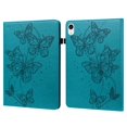 thumbnail image 1 of Dteck Case for Apple iPad mini 6th Generation 2021 8.3-inch,Smart Butterfly Pattern Leather Card Holder Wallet Case Kickstand Hybrid Rubber Folio Flip Cover,Blue, 1 of 8