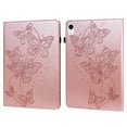thumbnail image 1 of Dteck Case for Apple iPad mini 6th Generation 2021 8.3-inch,Smart Butterfly Pattern Leather Card Holder Wallet Case Kickstand Hybrid Rubber Folio Flip Cover,Pink, 1 of 8