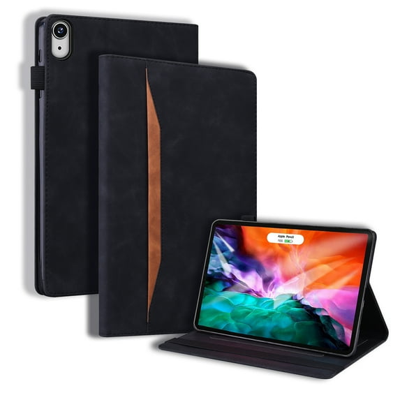 Dteck Case for Apple iPad mini 6th Generation 8.3" (2021),Luxury Leather Card Holder Wallet Folio Flip Case Kickstand Strap Cover for iPad mini 2021,Black
