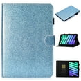 thumbnail image 1 of Dteck Case for Apple iPad mini 6th Generation 8.3" (2021),Magnetic Bling Glitter Card Holder Wallet Case PU Leather Kickstand Hybrid Rubber Folio Protective Case Cover for iPad mini 2021,Blue, 1 of 7