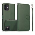 thumbnail image 1 of Dteck Case for Apple iPhone 11 6.1-inch,Detachable Case Card Holder Wallet Magnetic Leather 2 in 1 Design Shockproof Kickstand Cover Support Magnetic Car Mount Case,Green, 1 of 7